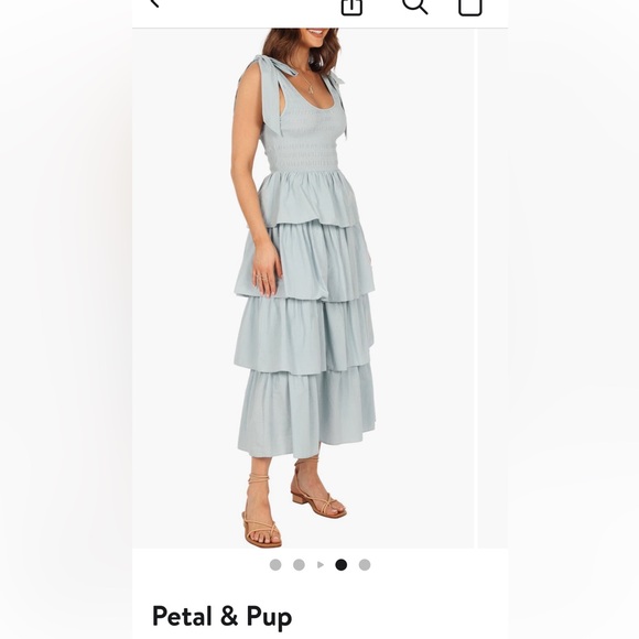 Petal & Pup Blue Tiered Maxi Dress - Picture 1 of 6